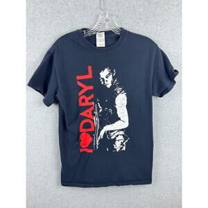 Walking Dead I Love Daryl Shirt Size S Black Short Sleeve Tee‎ Zombie Horror